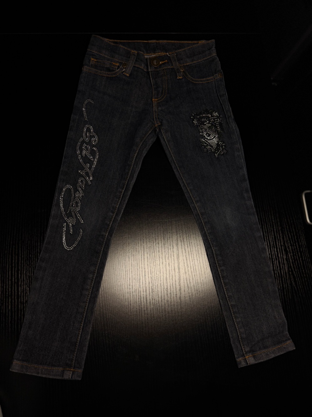 Girls' Dark Blue Embellished Skinny Jeans - [Brand]